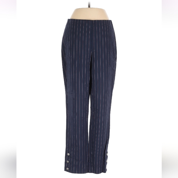 rag & bone Pants - rag & bone Navy Pinstripe Straight Leg Pants